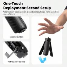 Ambitful UT03 Mini Tripod, Mantis Hook Small Desktop Tripod With 1/4" Screw, One-Click Portable Lightweight Stand, Suitable For Action Cameras, Pocket Gimbals, Smartphones - View 5