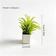 1:12 Mini Realistic Green Plant Potted Bonsai, Miniature Landscape Decoration, Model Scene Decor, Mini Potted Plant, Home Decor, Car Interior Decor, Miniature Scene Photography Prop, Dollhouse Decorative Flower - 4 Small Potted Plants - View 16