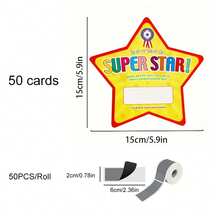 hoojojo 50pcs/Set Kartu Gosok Bintang DIY, Set Permainan Gosok Hadiah Kejutan Berbentuk Bintang, Kartu Tantangan Pesta Interaktif, Perlengkapan Acara Undian, Kartu Hadiah Liburan, Alat Peraga Permainan Kelas, Alat Tulis Kreatif, Perlengkapan Kembali ke Sekolah - MultiWarna - View 15
