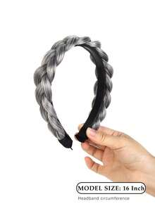 Women's Braided Hairband,Anti-Slip Tooth Design, Fashionable Hair Accessory, Suitable For Everyday Wear, Parties And Wedding Hairstyles. - Multicolor - View 4