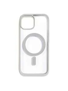 1pc 5-Style Optional Contrast Border Magnetic Large Window Transparent Phone Case, Ins Minimalist Phone Case, Built-In Magnetic Ring Supports Wireless Charging; Covers, A Style Transparent Border / B Style Light Pink Border / C Style Vibrant Orange Border / D Style Classic Black Border / E Style Light Gray Border, Raised Lens Full Coverage Anti-Drop Soft Shell, Minimalist Versatile Fashion Phone Case, Suitable For Personal Use, Birthday Gift Choice; Compatible With IPhone Case - Multicolor - View 107