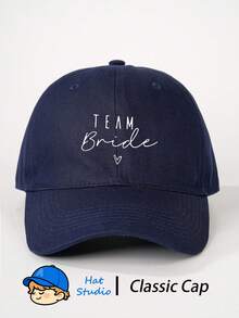 1pc Bridal Team Printed 6-Panel Baseball Cap - Women Wedding Party Gift Hat - Classic Soft Top Fashion Cap, Suitable For Bachelorette Party - Baseball Cap - View 8