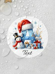 1/60/120/180/240pcs Customizable Round Christmas Stickers, Personalized Christmas Elements, Suitable For Gift Box Packaging, Wall Decoration, Envelope Sealing, Tabletop Arrangement, Perfect For Friends, Partners, Family, Colleagues, Holiday Enthusiasts, Suitable For Christmas Dinner, Holiday Tea Party, Christmas Themed Gathering, - Multicolor - View 4