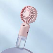 Mini Handheld Mist Fan, Portable Electric Fan, 2-Speed Adjustable, 500mAh Battery, Desktop Fan For Summer, Humidifying & Cooling, Suitable For Indoor/Outdoor Camping, Rechargeable Fan For Students - Multicolor - View 6