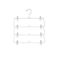 2/1pc White 4-Tier Foldable Clothes Hanger With Clips, Space-Saving Closet Storage Rack, Multi-Layer Metal Pants Rack For Skirts And Pants, Seamless Non-Slip Organizer For Multiple Underwear, Shorts, Skirts - Multicolor - View 12