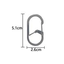 304 Stainless Steel Keychain, G-Shaped Clip, Carabiner, Outdoor Clip, Multi-Function Key Ring, Spring-Loaded Figure-8 Clip, 3 Pieces - 3Pcs G-shaped Keychain - View 7