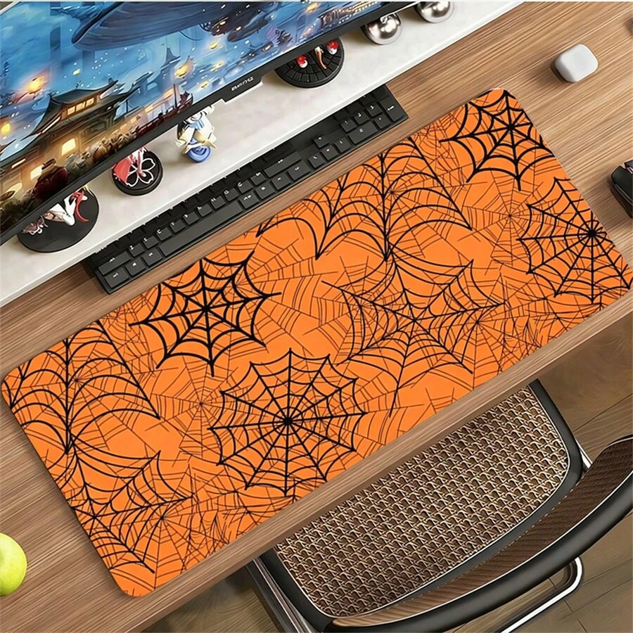 Miếng lót chuột dán hình mạng nhện Halloween, chống trượt chống nước cho game, thảm trang trí bàn chơi game, quà tặng hoàn hảo cho bạn bè - Xem 1