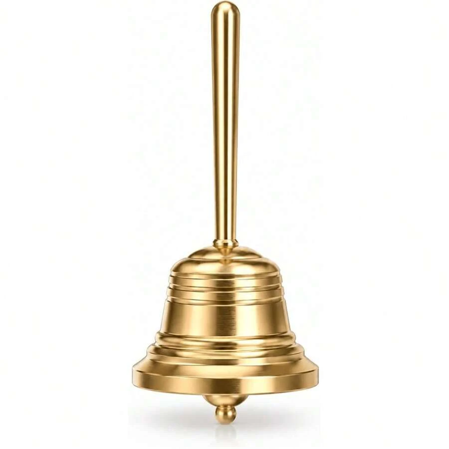 Small Brass Bell, Portable Dinner Bell Mini Hand Bells For Seniors Bedside, Musical Teacher, Wedding, Dinner, Meditation - Handbell - View 1