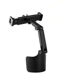 Car Cup Holder Phone & Tablet 2-In-1 Mount | Dual Device Navigation | Multi-Angle Adjustable, Horizontal & Vertical Screen Switching, Fits 4–12 Inches - A - View 4