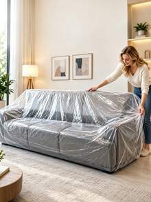 Penutup Debu Sofa, Pelindung Sofa Anti Debu Plastik untuk Pindahan dan Penyimpanan, Penutup Pelindung untuk Renovasi Rumah (Misalnya, Pengecatan Dinding), Cocok untuk Sofa, Tempat Tidur, dll., Juga untuk Penggunaan di Ruang Bawah Tanah atau Garasi; Termasuk Penutup Debu Sapu Sekali Pakai - MultiWarna - View 6