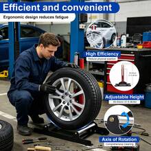 Wheel Detailing Stand | 360 Rolling | Heavy Duty Steel Automotive Wheel Detailing Stand | for Tire Shine Application, Ceramic Coating Prep, Rim Cleaning - A - Übersicht 5