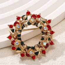 Christmas Multi-Style Alloy Brooch, Xmas Tree Wreath Bell Pumpkin Elf Lapel Pin, Drip Oil Decorative Brooch Pin, Aesthetic Jewelry For Jackets Scarves, Christmas Party Accessory & Gift - Multi-color - View 10