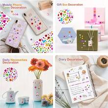 20pcs Summer 3D Rainbow Glitter Rhinestone Stickers, 2pcs Y2K Style Shiny Acrylic Heart Rhinestone Stickers (Self-Adhesive), Suitable For Makeup And Clothing Decoration; Multicolor Rhinestone Face Stickers, Perfect For Music Festivals, Parties And Various Events - Multicolor - View 5