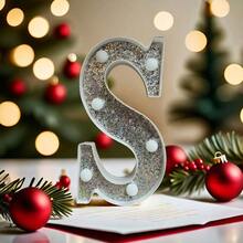21cm/8.27in Silver Letter Light Home Decor, Wedding Birthday Party Proposal Decoration Letter & Number Light, Girls Dorm Room Decoration Light, Letter Light Sign - Warm white light - View 42