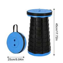 Outdoor Portable Folding Stool, Adjustable Plastic Telescopic Stool For Train, Street Vending, Fishing - Multicolor - View 8