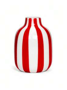 1pc Colorful Vertical Stripe Reed Diffuser Bottle, Mini Bulb Shape Aromatherapy Holder, Modern Nordic Striped Decorative Bud Vase For Bathroom Vanity Shelf Bedroom Home Decor - 1PC - View 9