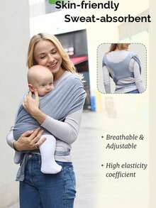 LELE LON Ransel Bayi Ergonomis untuk Bayi Baru Lahir dengan Tali Ransel, Dukungan Tipe X untuk Aktivitas Luar Ruangan, Gendongan Bayi yang Nyaman, Cocok untuk Aktivitas Luar Ruangan, dengan Tali Ransel, Sears Back Wrap - MultiWarna - View 3