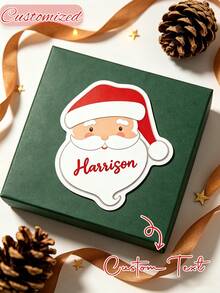 Personalized Christmas Gift Stickers, Customizable Text Holiday Labels, Perfect For Decorating Gift Wrappings, Envelopes And Candy/Snack Packaging. - Multicolor - View 2