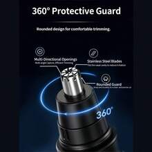 1 buah Alat Cukur Bulu Hidung LED Isi Ulang 150mAh, Alat Cukur Bulu Telinga dan Hidung Elektrik Dua Kecepatan, Cocok untuk Pria di Rumah dan Saat Bepergian - beraneka warna - View 7