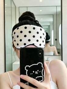 1 buah Masker Tidur Anti Cahaya Elastis Mirip Sutra Motif Polkadot, Masker Tidur Wanita Lembut dari Satin untuk Semalaman, Aksesori Rambut Natal, Suvenir Liburan Tak Terlupakan, Dekorasi Natal, Dekorasi Rumah Natal, Dekorasi Rumah Natal - Beraneka warna - View 7