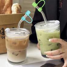 2 PCS Straw Cap Sets, Suitable For 20/30/40 Ounces Travel Cups, PVC Straw Cap Covers, Dust-Proof Beverage Accessories - Multicolor - View 8