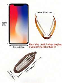 1/2 Stylish Fish-Shaped Banana High Ponytail Clip, Casual All-Season Hair Accessory, Multi-Purpose Hair Clip For Women's Daily Use. - Multicolor - View 4