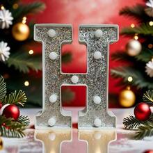 21cm/8.27in Silver Letter Light Home Decor, Wedding Birthday Party Proposal Decoration Letter & Number Light, Girls Dorm Room Decoration Light, Letter Light Sign - Warm white light - View 33