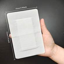 5/25/55pcs Large Bandages Wound Care Flexible Adhesive Bandages Latex Free Fabric For And Protect Wounds Large Size For First Wound Care - White - View 3