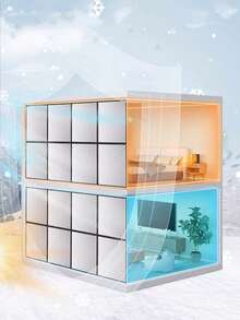 Winter Warm Curtains, Thermal Wind Blocking Window Curtain, Sound Insulated Light Blocking Drape, No Drilling Required, Easy To Install,Keep Heat Indoor For Living Room - White - View 9
