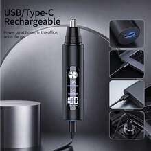 1 buah Alat Cukur Bulu Hidung LED Isi Ulang 150mAh, Alat Cukur Bulu Telinga dan Hidung Elektrik Dua Kecepatan, Cocok untuk Pria di Rumah dan Saat Bepergian - beraneka warna - View 10