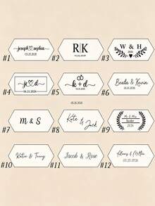 Personalized Octagonal Ring Box, Suitable For Wedding Store Ring Box, Vintage Leather Style, Can Hold Two Rings Wedding Ring Holder, Can Be Engraved With Name Proposal Engagement Wedding Anniversary Gift, Valentine's Day Gift, Birthday Gift, Bridal Shower Gift - Multicolor - View 11