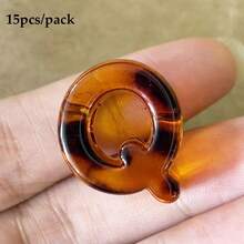 beadia 15/26顆琥珀豹紋透明3D大孔字母珠，直徑6mm，適用DIY手鍊、項鍊、珠寶配件 - 豹紋款 - 查看 29