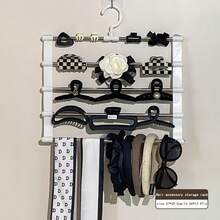 1pc Headband Storage Rack, Claw Clip Display Stand, Hair Accessory Hanging Rack, Pendant Organizer, Hair Claw Storage Holder, Large Capacity, Stainless Steel Material, Wall Mounted, Suitable For Closet Storage, Wall Storage, Jewelry Storage, Jewelry Rack - Hair Clip Storage Rack - View 10