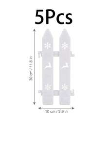 5Pcs Christmas Tree Fence Christmas Tree Blocker Deer And Snowflake Cutout Pattern, White PVC Material. Tree Protectors Barrier For Wedding Party Decor Home Decor,Christmas Home Decorations, Outdoor Garden Decorations, Christmas Ornaments - Multicolor - View 11