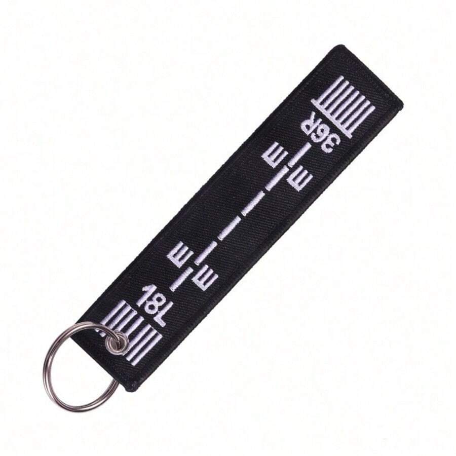 REMOVE BEFORE FLIGHT 1个字母休闲钥匙扣,涤纶材质,绣有“飞行前移除”字样,可作汽车配件、包包挂饰,可爱哥特风Y2K风格,适合送给母亲、父亲、毕业生和老师。 - 彩色 - 查看 1