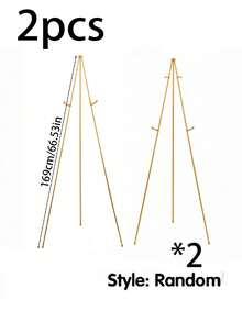 1pc/Foldable Display Easel, Portable Tripod Display Easel, Gold Adjustable Metal Easel, Suitable For Wedding Signs, Posters, Paintings, Ceremony Advertising Display, Back To School Birthday Banner Decoration - Gold - View 11
