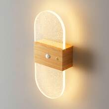 Crystal Sensor Wall Light, Acrylic Modern Wall Lamp, Indoor Sensor Wall Light, Battery Powered, Adjustable Color Temperature And Brightness, Suitable For Hallway, Bathroom, Bedroom, Kitchen, Home Decor, Living Room Decor - Round Multicolor - View 2