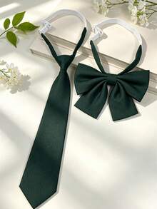 1 Set Women's Solid Color JK Style Zipper Collar & Tie Set - Multicolor - View 4