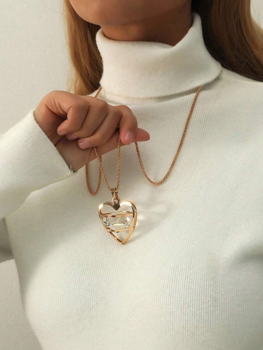 1件不規則女款吊墜項鍊 - 金色 - 查看 1
