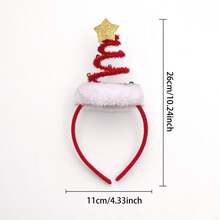 1pc/New Christmas Tree Shaped Headband Adult Party Decoration Cute Christmas Tree Headband Hair Accessory - Multicolor - View 11
