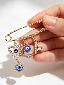 Evil Eye Hamsa Hand Charms,Suitable For Daily Wear And Religious Occasions,For Christians,Religious Enthusiasts,Church Services, Daily Accessories - Multicolor - View 2