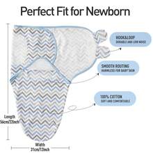 3 Packs Baby Swaddle Wrap, Swaddle Blanket For Newborn And Infant, Adjustable, Soft Cotton Baby Sleep Sack For Boy And Girl, Small(0-3 Month) - Cute Elephant-3pcs - View 5