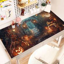 Halloween Pumpkin Shining Cool Light Desk Pad Protector Y2K Cool Kawaii Pink Mouse Pad Office Desk Mat Waterproof Non-Slip Rubber Desk Blotter Pad Antislip Base Gaming Esports User - View 10
