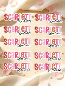 Custom Name Stickers, Personalized Stickers, Waterproof & Scratch-Resistant, Hollow Effect, Suitable For Cups, Personal Items, Lunch Boxes, Books, Computers, Phones, Coffee Mugs, Phone Cases, Ceramic Cups, Water Bottles - Multicolor - View 14