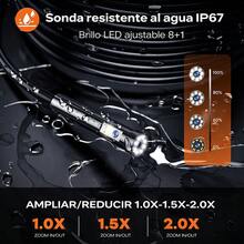 Endoscopio industrial de alta definición 1080p | Equipado con cámara iluminada IP67, inspección de tuberías, reparación de automóviles, regalo para hombre | Litio - P790-8mm-5M - Ver 3