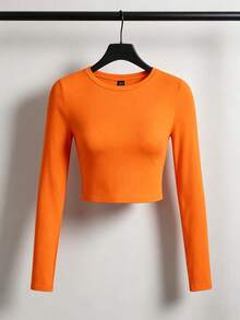 Women Undershirt Tops - Orange - View 2