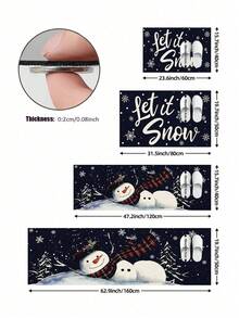 1/2pcs Christmas Floor Mat, Vintage Diatomaceous Earth Mat, Christmas Snowman Pattern, Super Absorbent, Non-Slip, Perfect For Bathroom, Kitchen And Dining Room, Quick Drying, Ideal Gift For Home Decor And Bathroom Mat - Multicolor - View 9