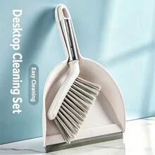 1PC Mini Dustpan And Brush Set, Small Hand‑Held Broom Dustpan Combo For Desk Table Sofa Countertop Household Cleaning - Multicolor - View 5