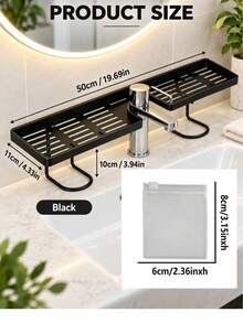 Bathroom Faucet Storage Rack - Bathroom Essential, Featuring Drill-Free, Wrap-Around And Hollow Quick-Dry Design. Moisture-Proof And Breathable, Suitable For Bathroom Sink Faucet And Kitchen Sink Faucet. - Multicolor - View 5