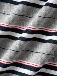 Boys' Gray And Red Striped Casual Fashion Long Sleeve Polo Shirt - Grey - View 10
